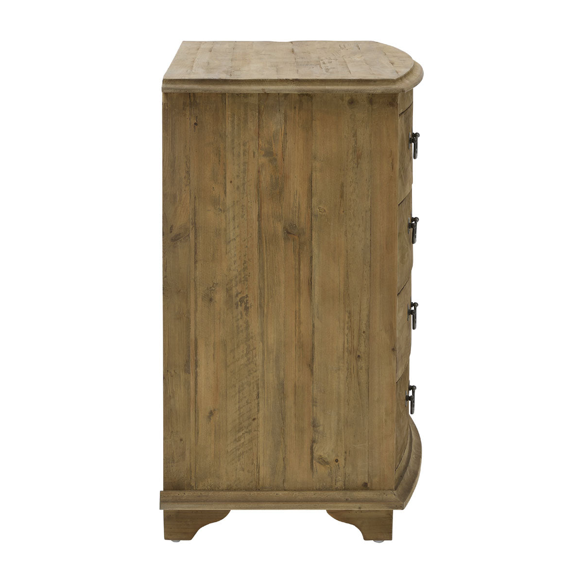 Pine 4 Drawer Bowfront with Natural Wax Seal
