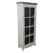 Antique White Cabinet with Glass Doors