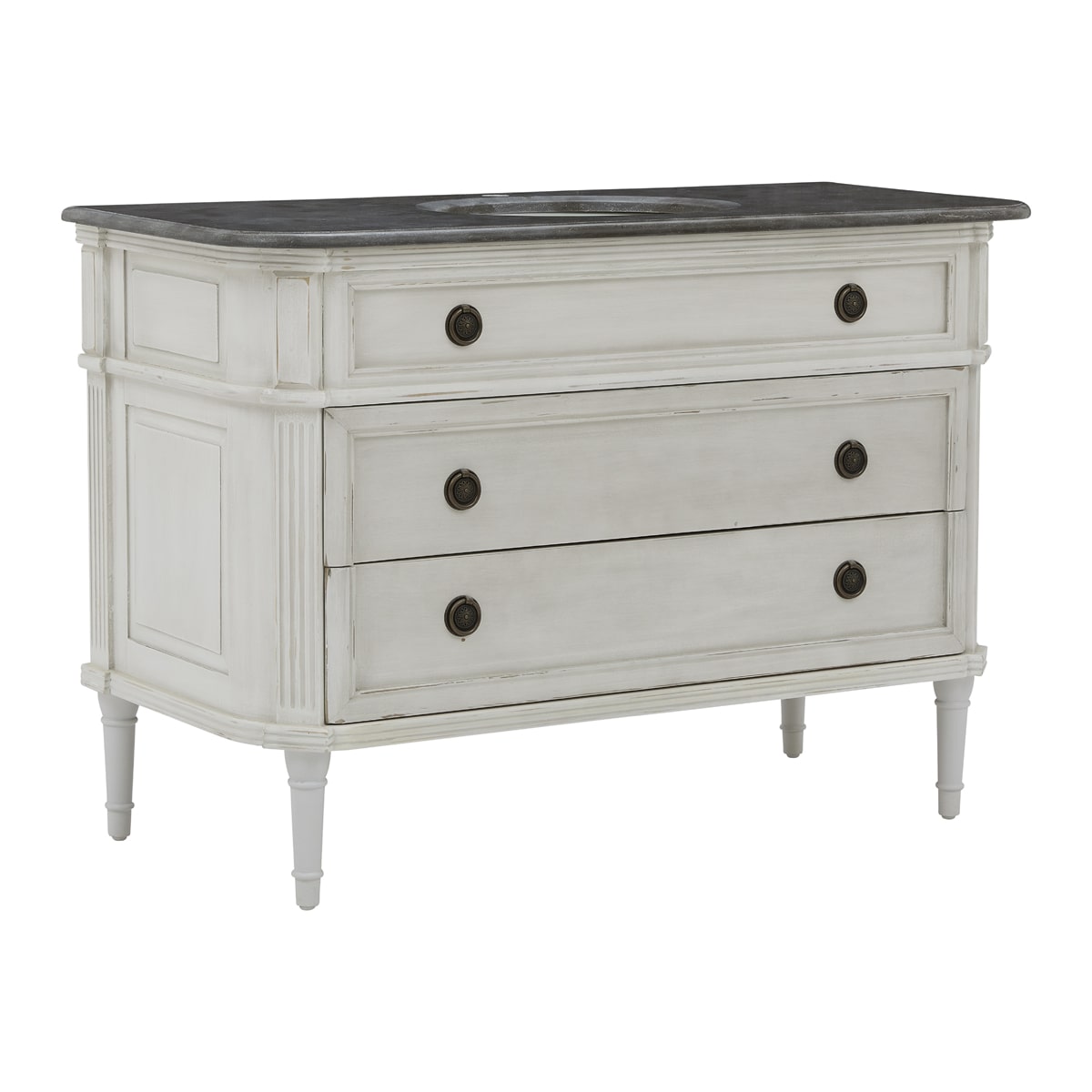 Single Vanity Chest in Antique White