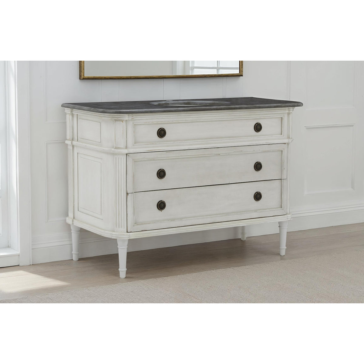 Single Vanity Chest in Antique White