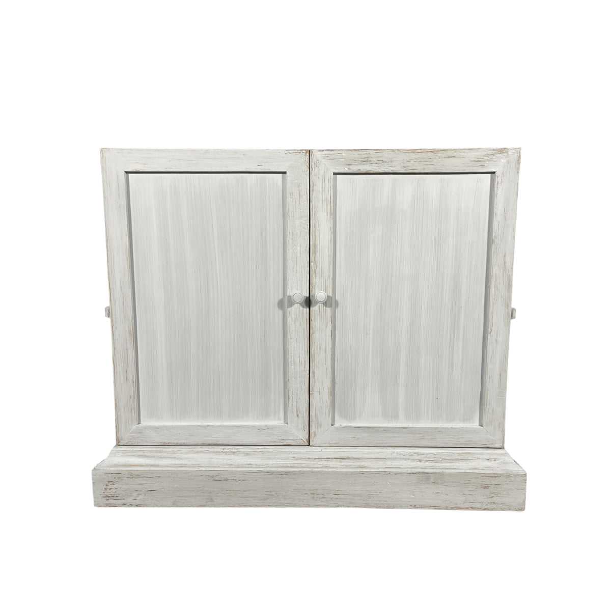 Breakfront Server in Greyish-White with Stone Top