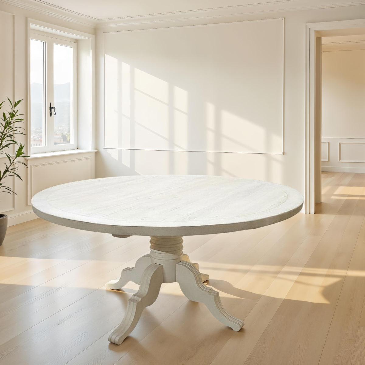 Round Dining Table in White
