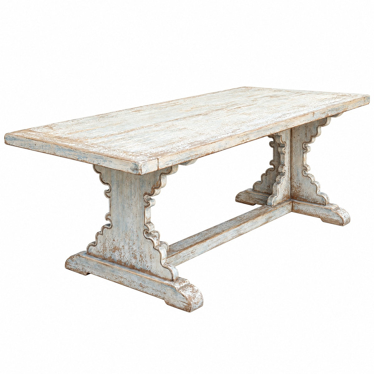 Dining Table in Distressed Light Blue