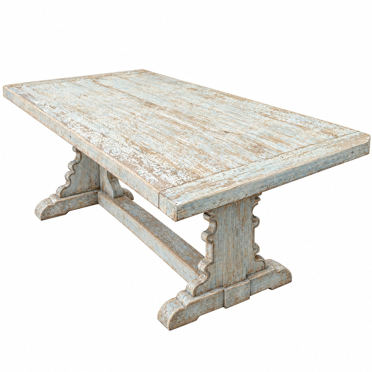 Dining Table in Distressed Light Blue