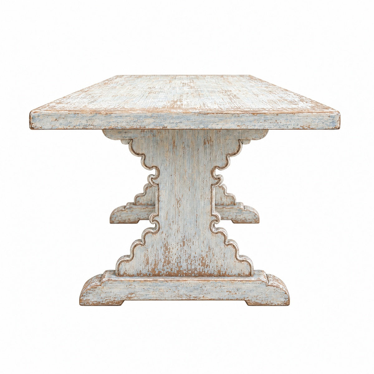 Dining Table in Distressed Light Blue
