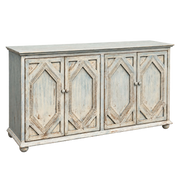 Carved Sideboard Distressed Light Blue