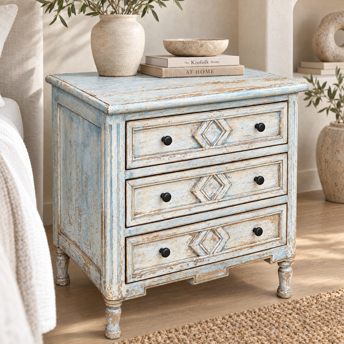 Chest in Distressed Light Blue