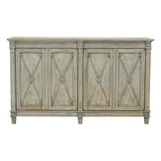 Brighton reclaimed pine four-door server with cross-frame door detailing