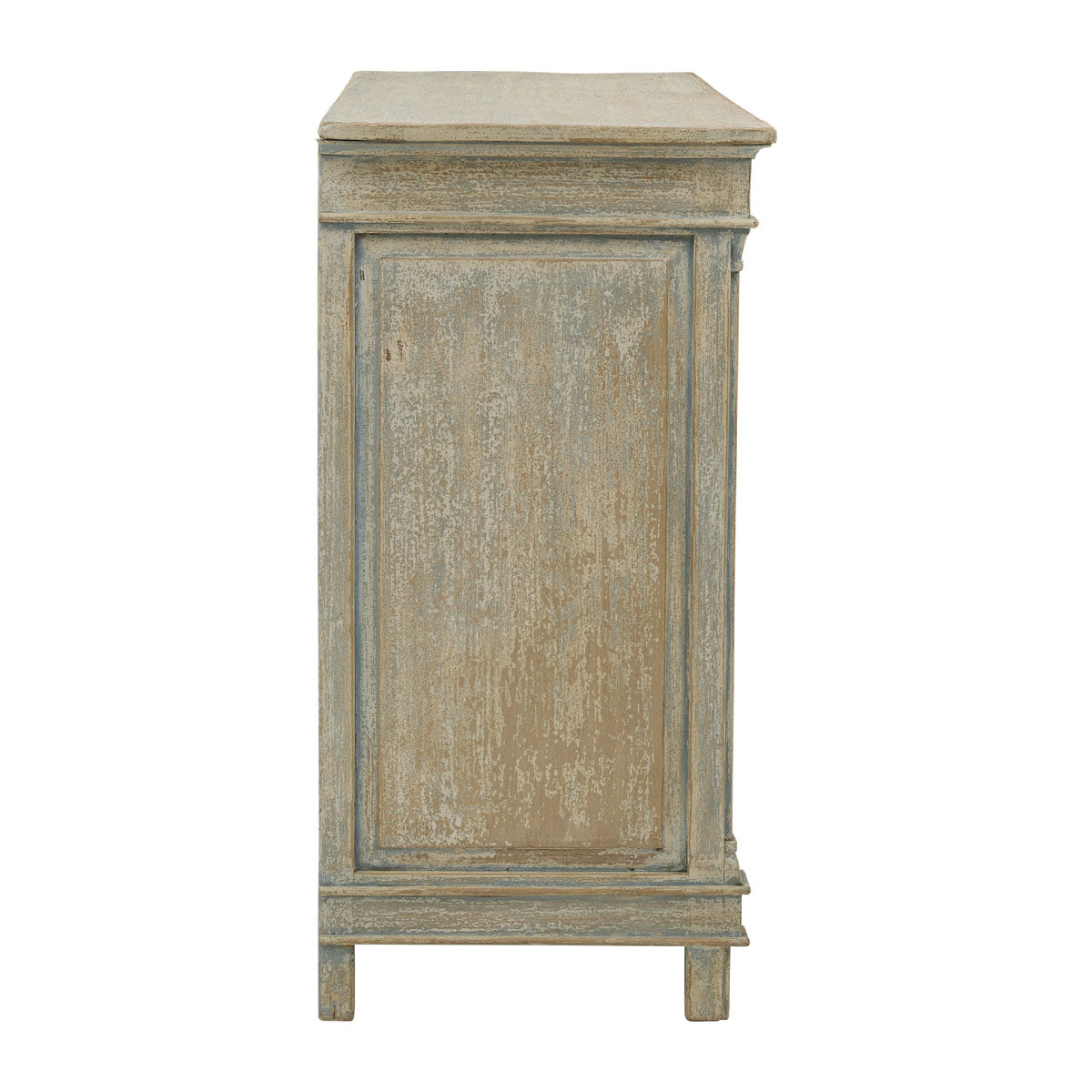 Brighton reclaimed pine four-door server with cross-frame door detailing