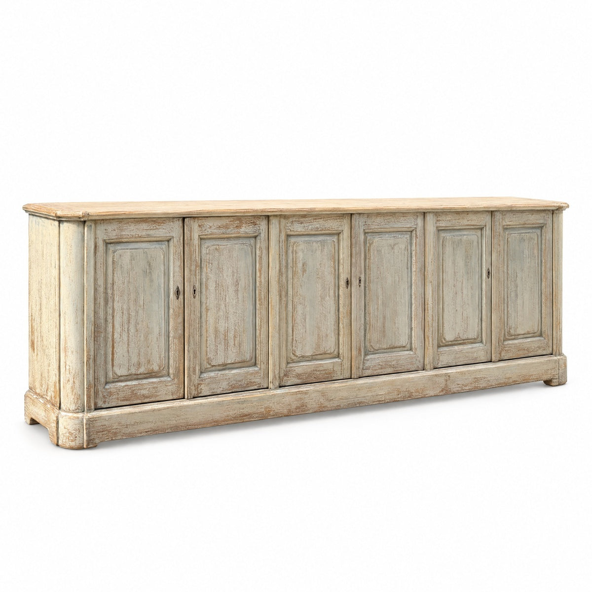 Six Door Sideboard in Distressed Blue