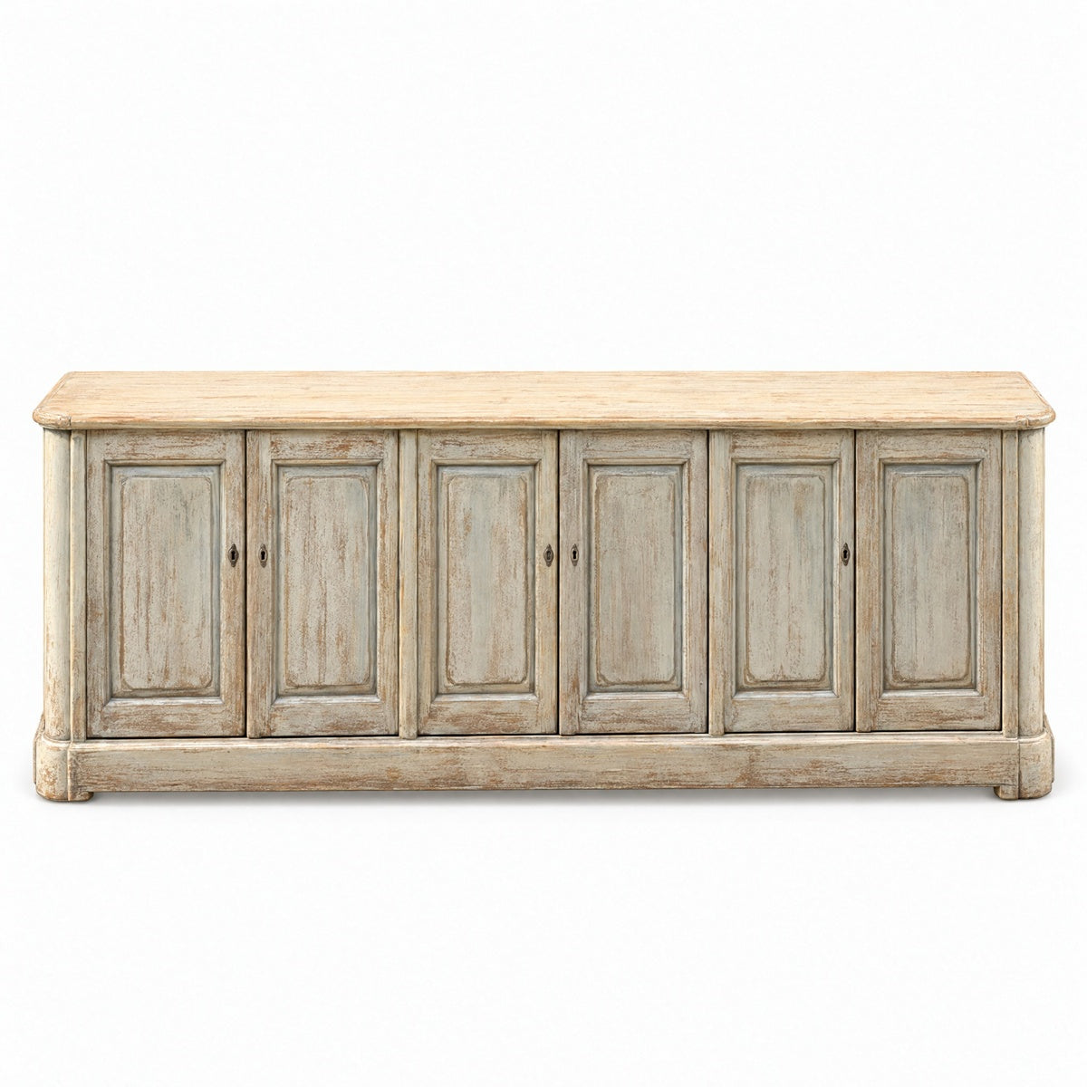 Six Door Sideboard in Distressed Blue