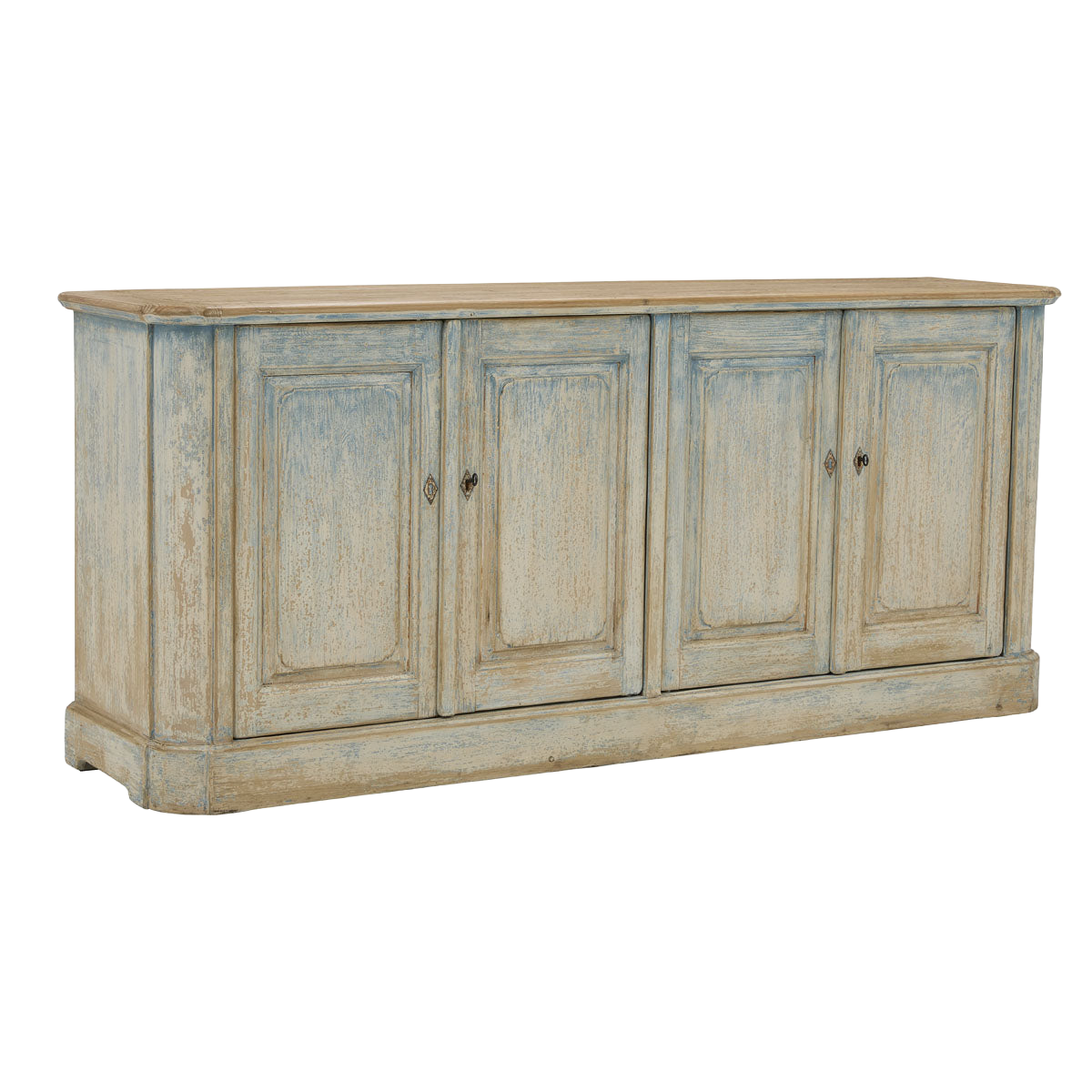 Sideboard w/ 4 Doors in Distressed Blue