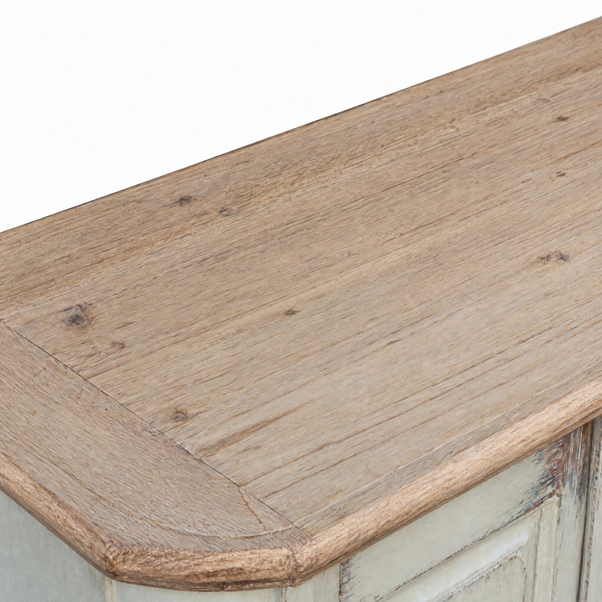 Six Door Panel Server Distressed Finish