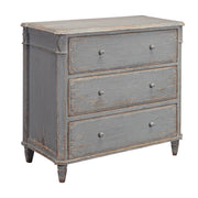 Three Drawer Chest in Distressed Blue