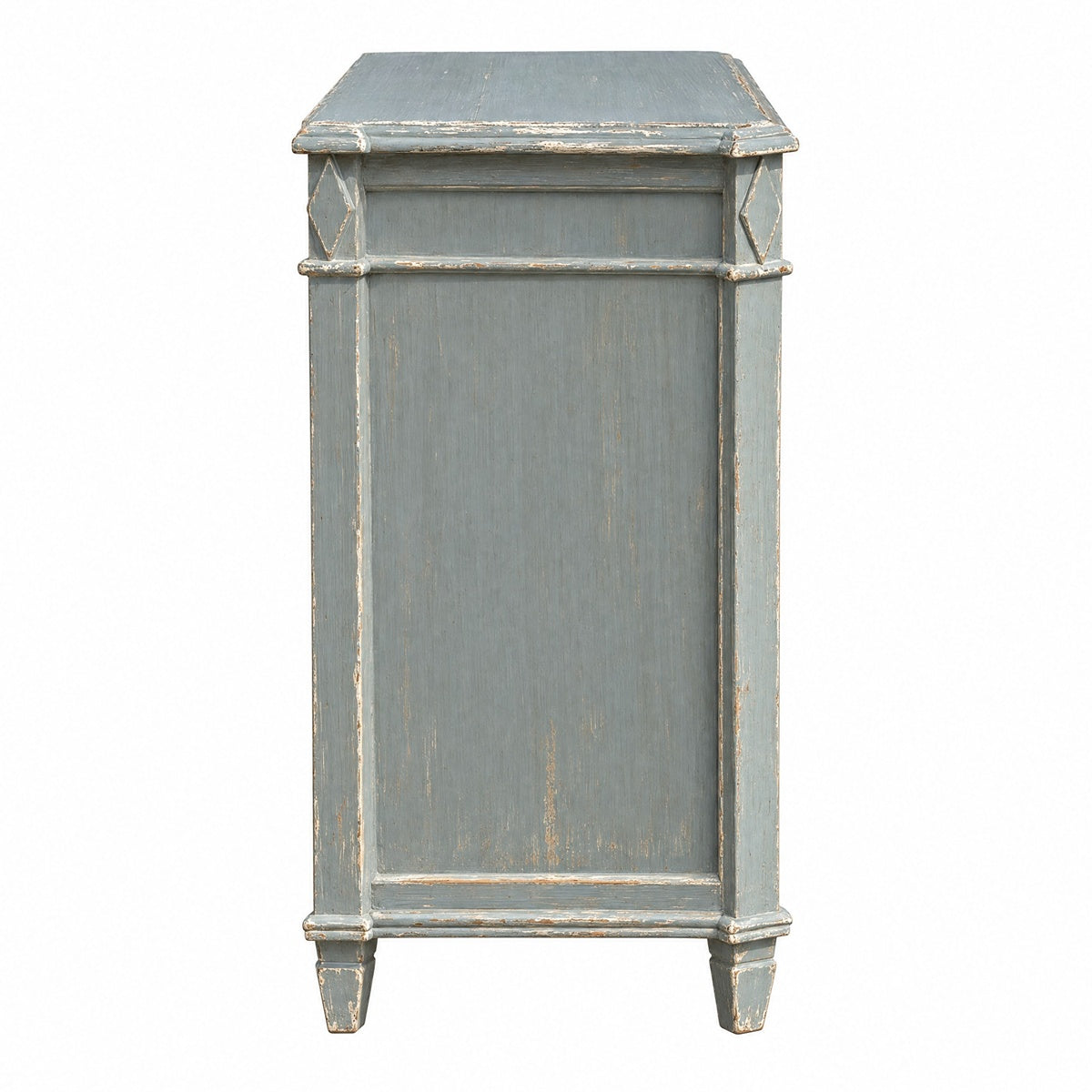 Three Drawer Chest in Distressed Blue