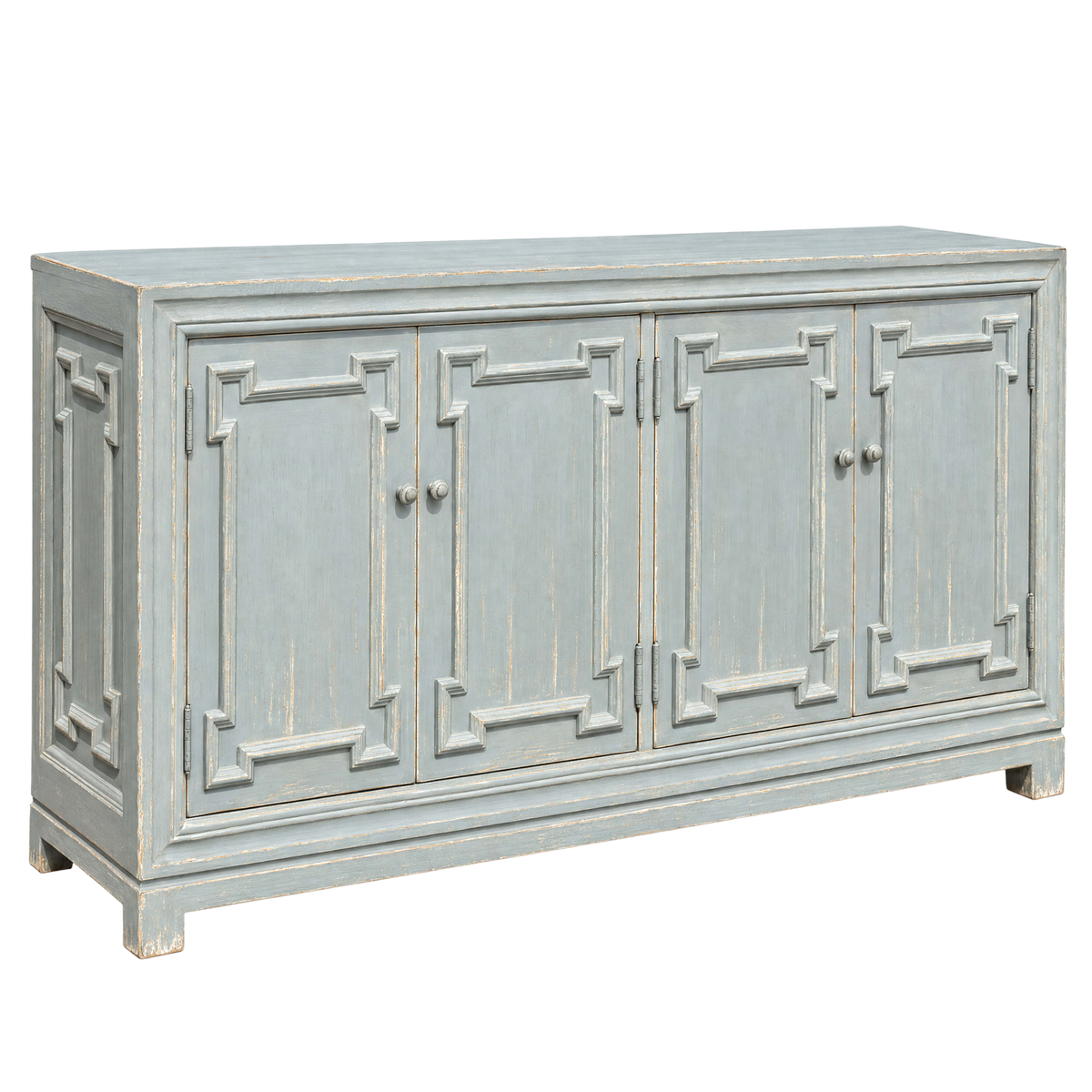 Four Door Server in Distressed Blue
