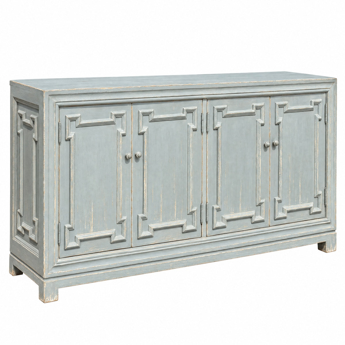 Four Door Server in Distressed Blue