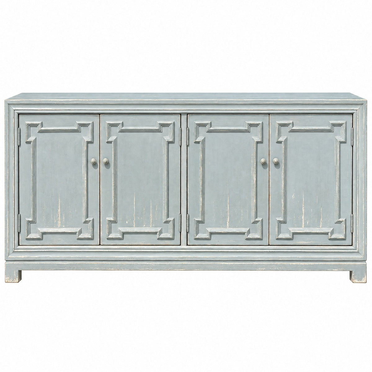 Four Door Server in Distressed Blue