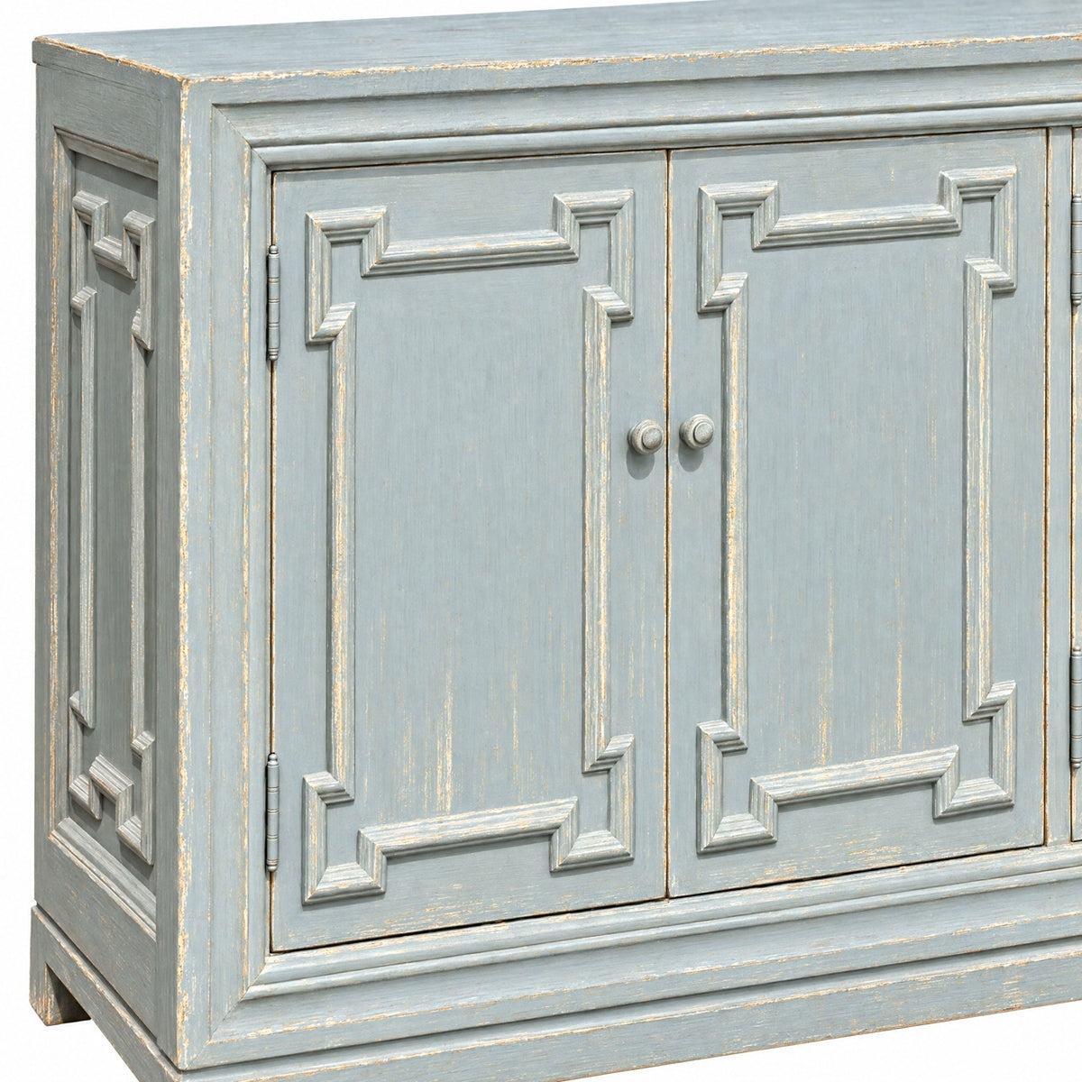 Four Door Server in Distressed Blue