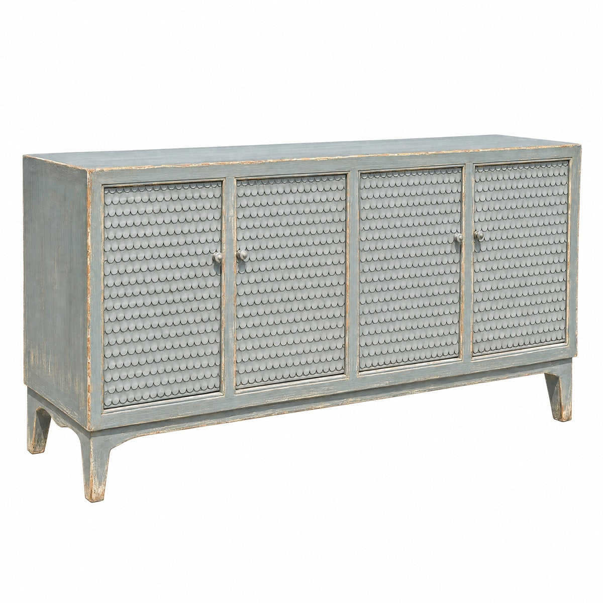 Four Door Server with Scallop Design
