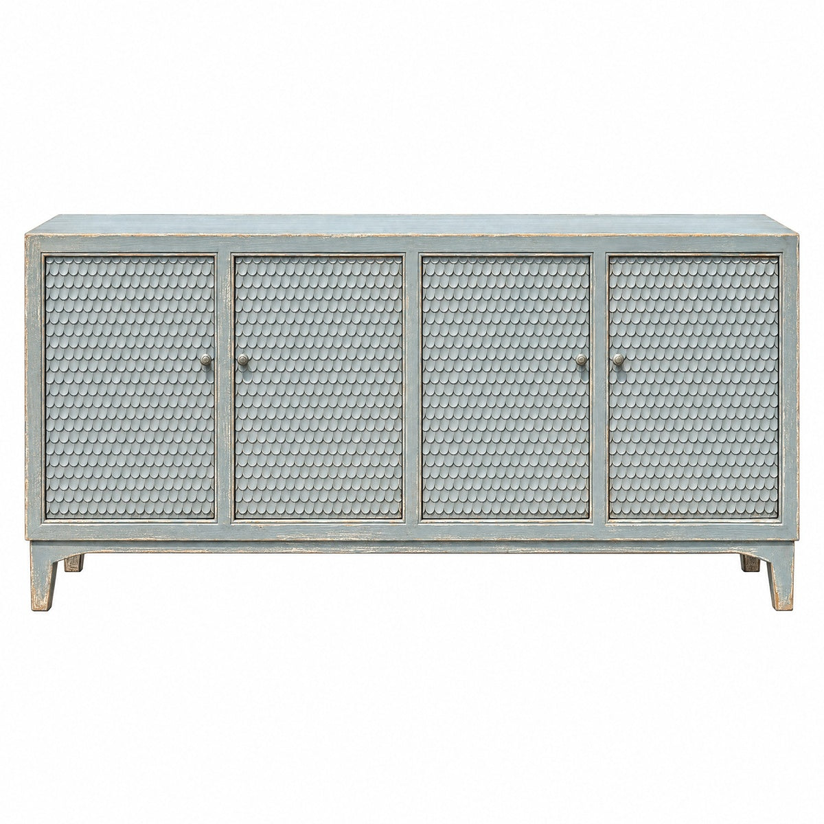 Four Door Server with Scallop Design