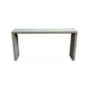 Distressed reclaimed pine console table with straight supports