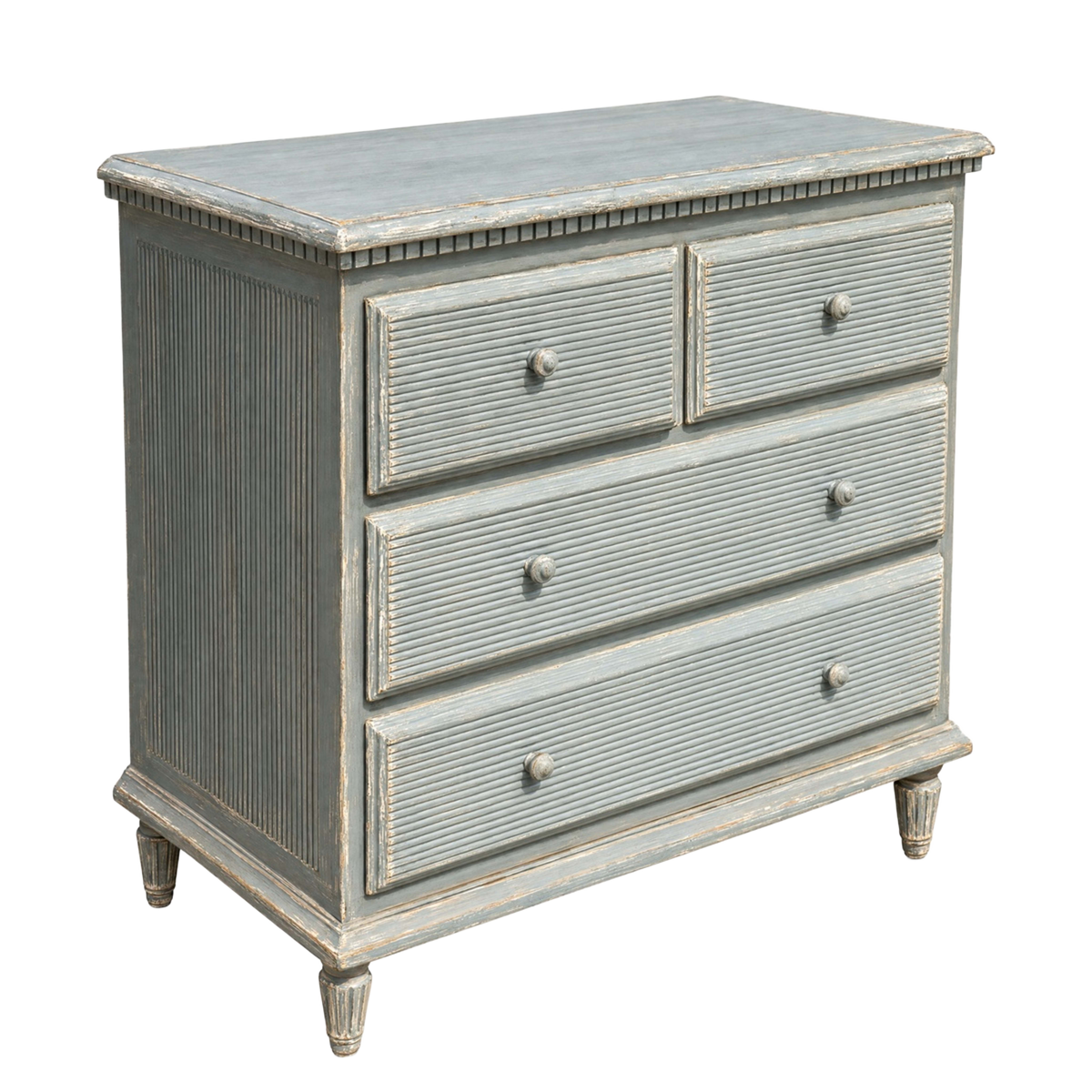 Two Over Two Chest in Distressed Blue