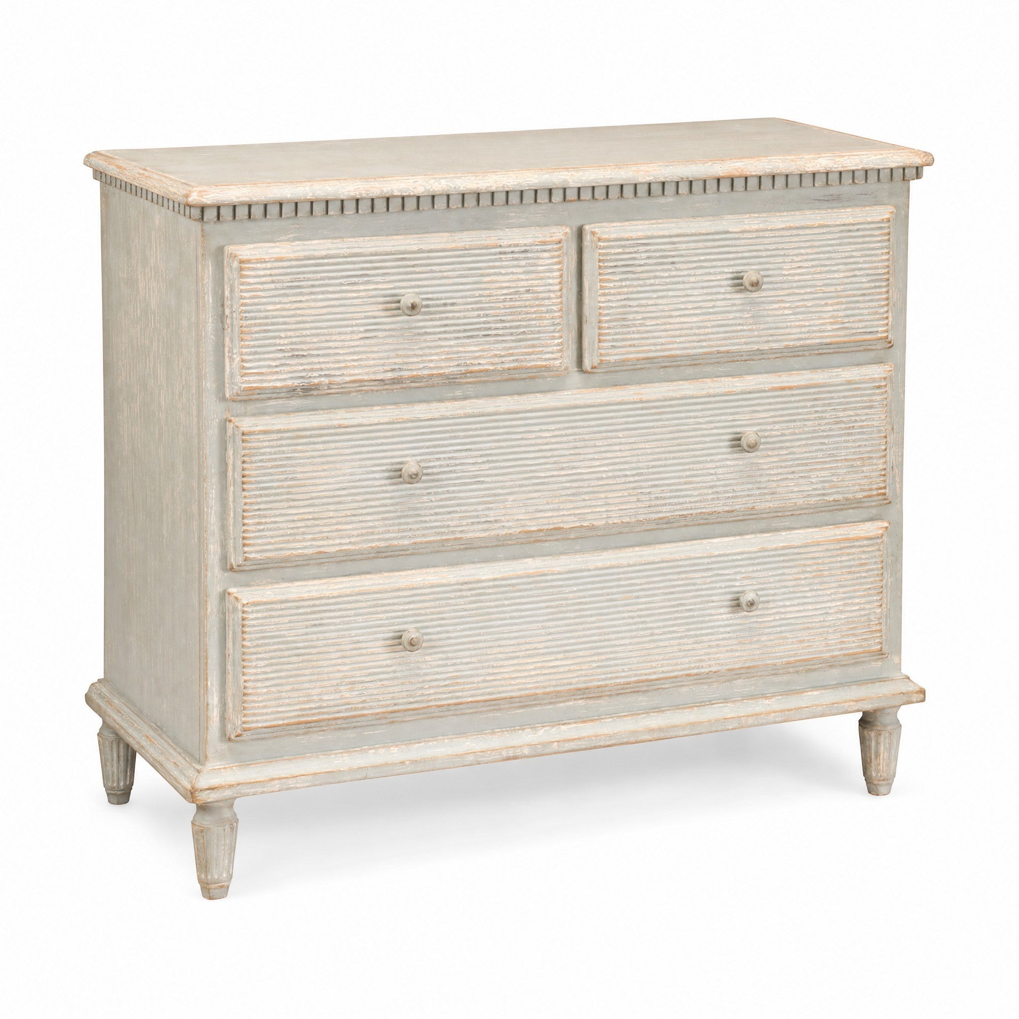 Two Over Two Chest in Distressed Blue