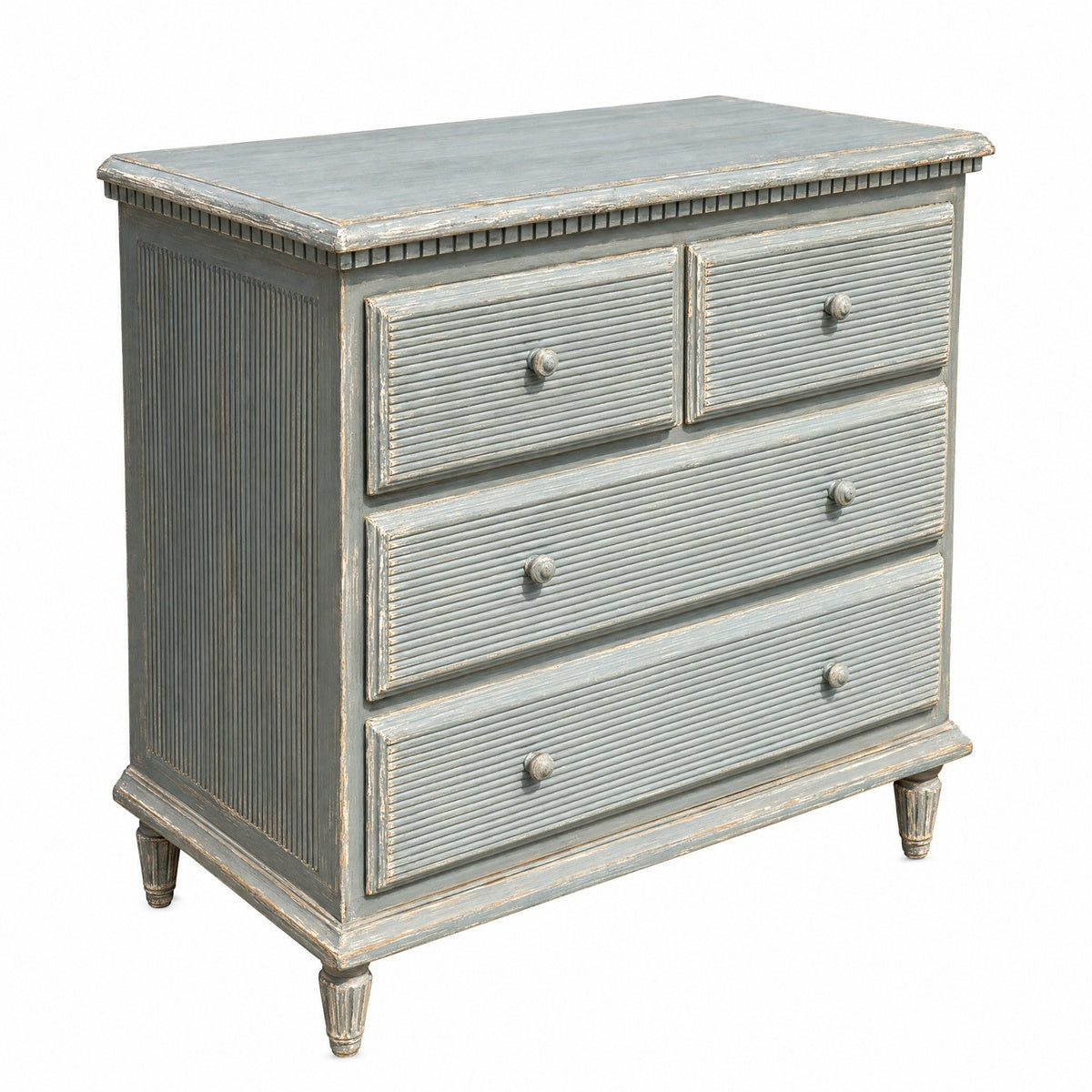 Two Over Two Chest in Distressed Blue