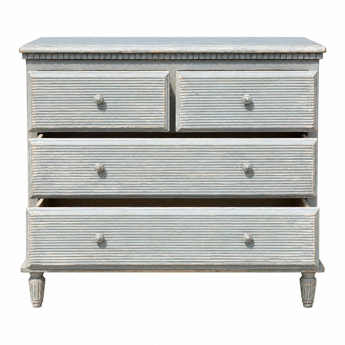 Two Over Two Chest in Distressed Blue