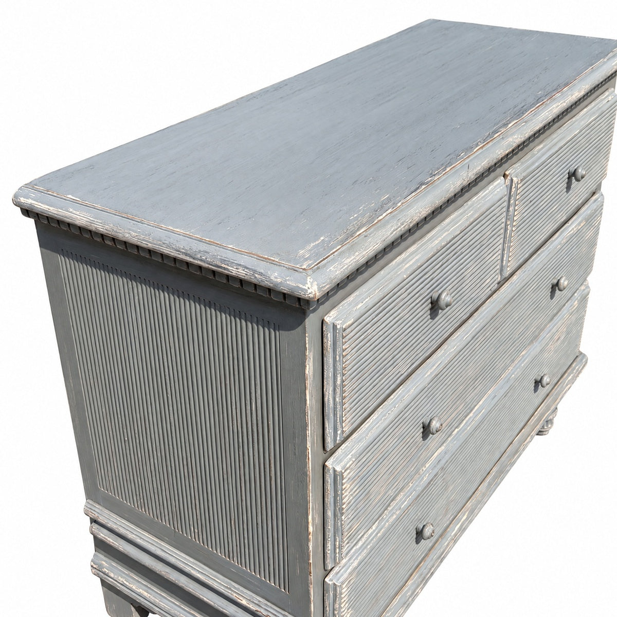 Two Over Two Chest in Distressed Blue