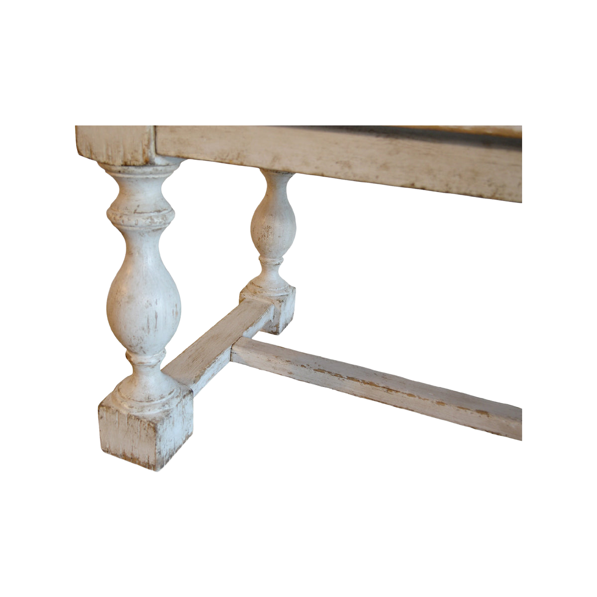 Dining Table in Distressed Antique White