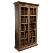 Pine 2 Door Glazed Bookcase