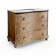 Pine Serpentine Vanity with Black Granite