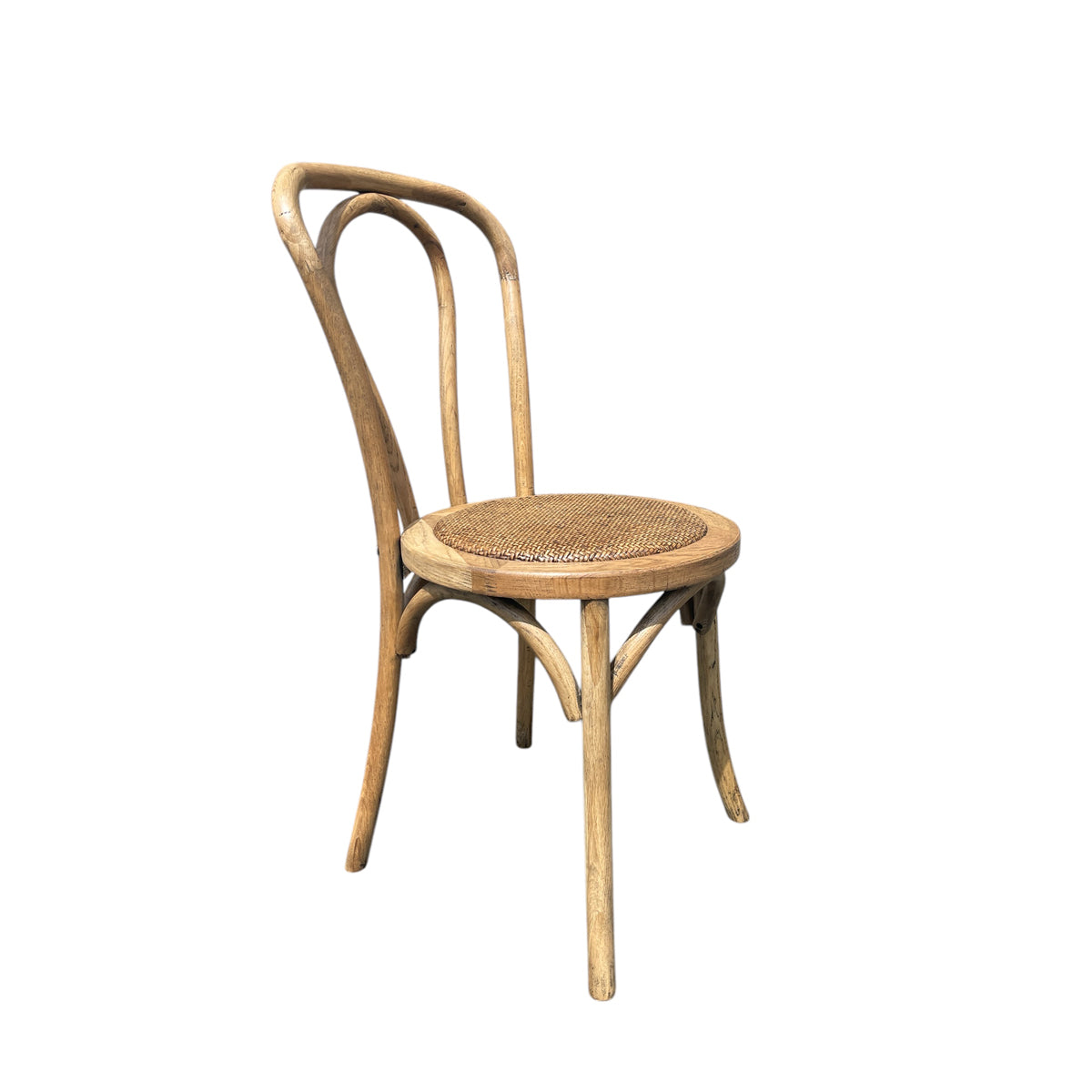 Bistro Chair with Woven Seat in Oak