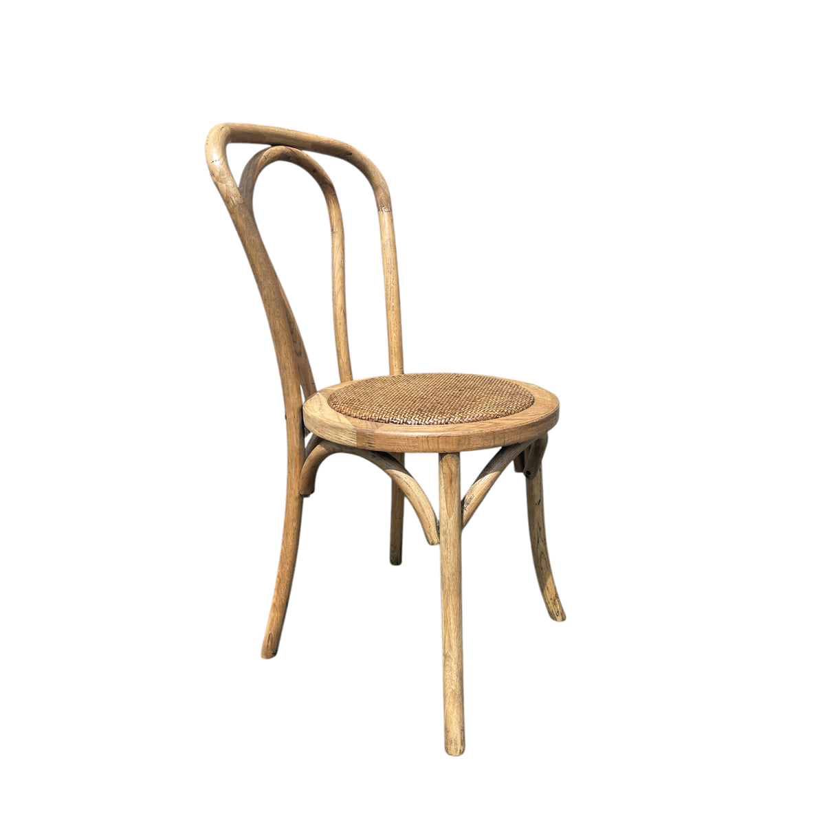 Bistro Chair with Woven Seat in Oak