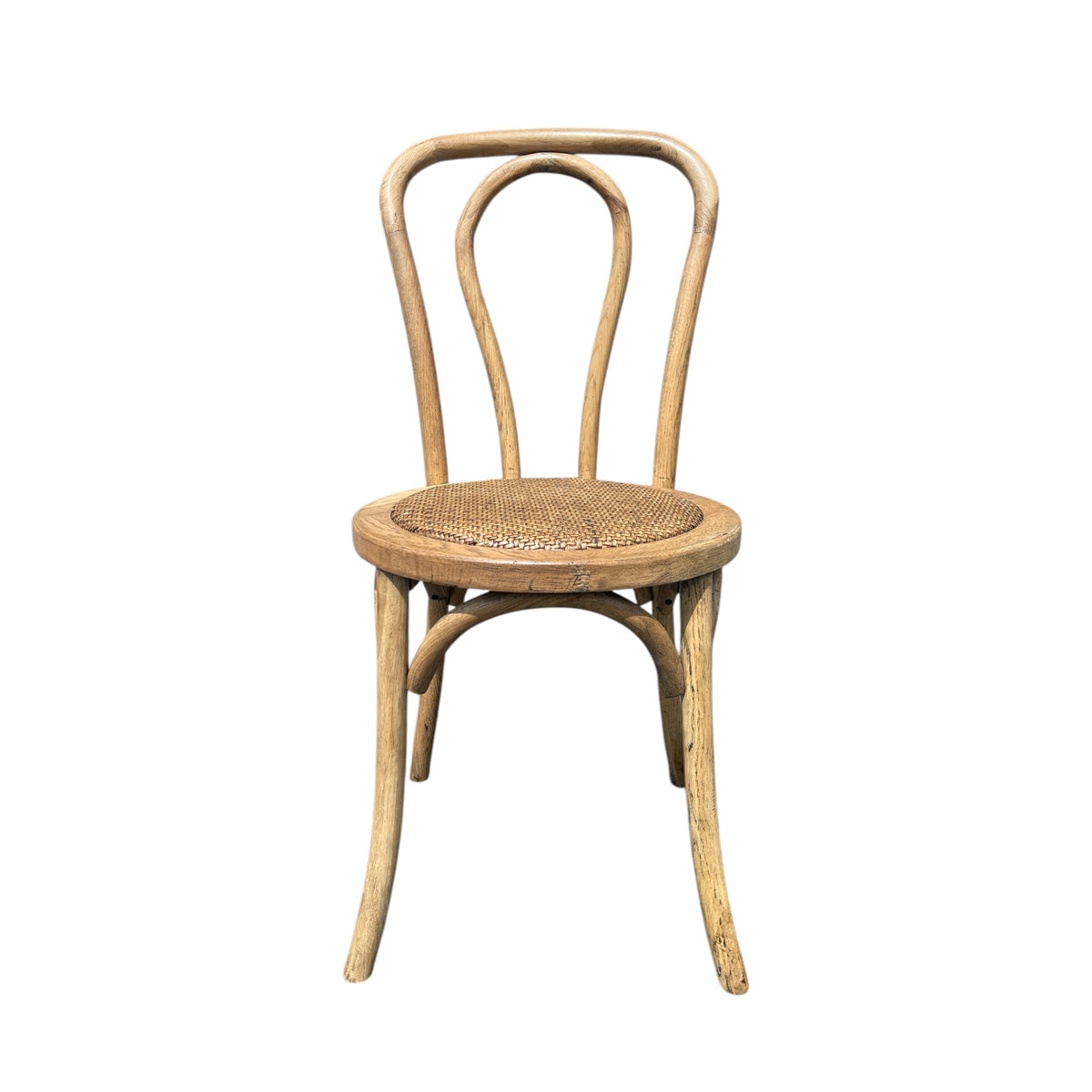 Bistro Chair with Woven Seat in Oak