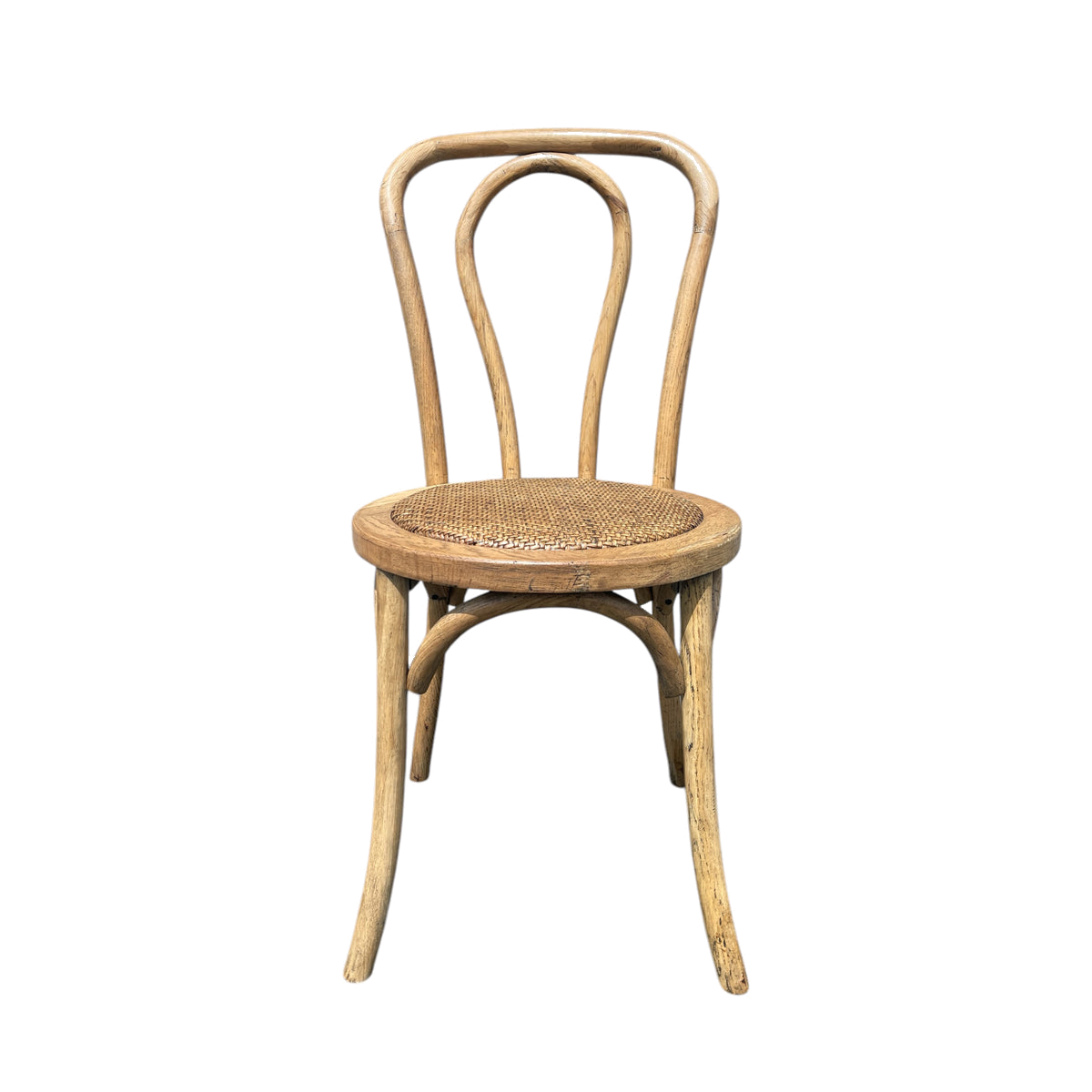 Bistro Chair with Woven Seat in Oak