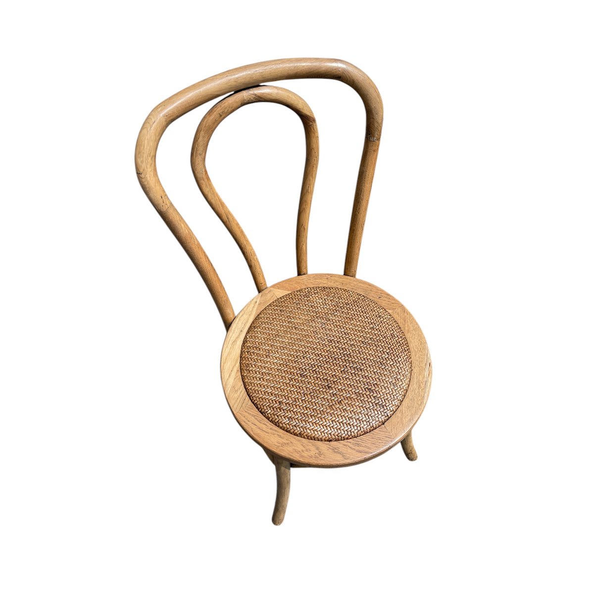 Bistro Chair with Woven Seat in Oak