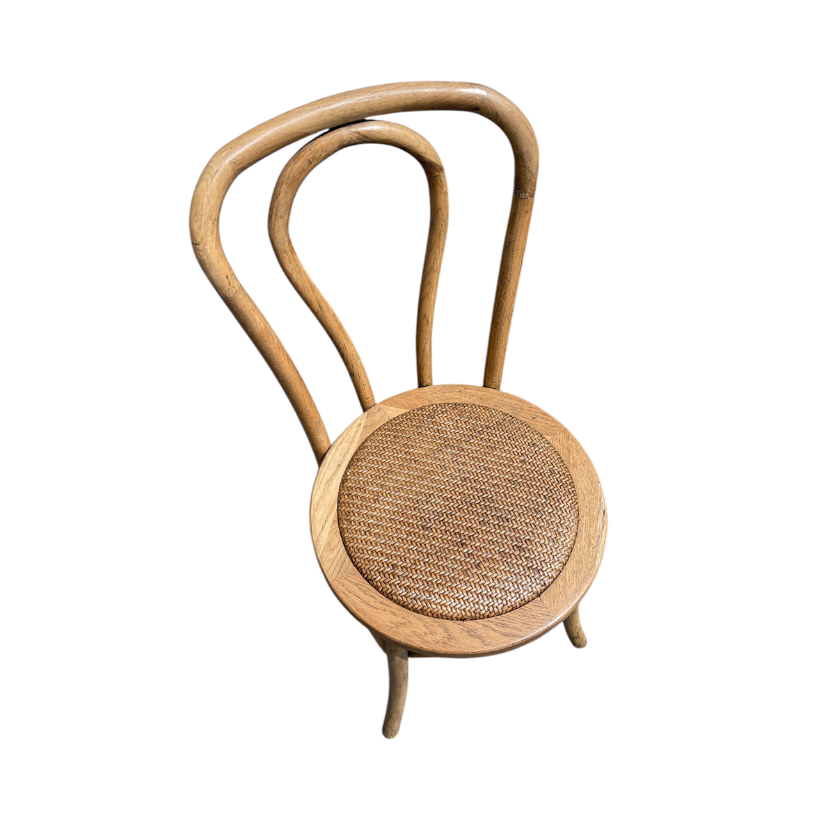 Bistro Chair with Woven Seat in Oak