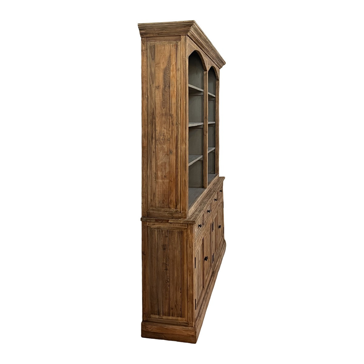 Reclaimed Pine Double Arched Bookcase
