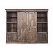 Barn Door Entertainment Cabinet in Reclaimed Pine