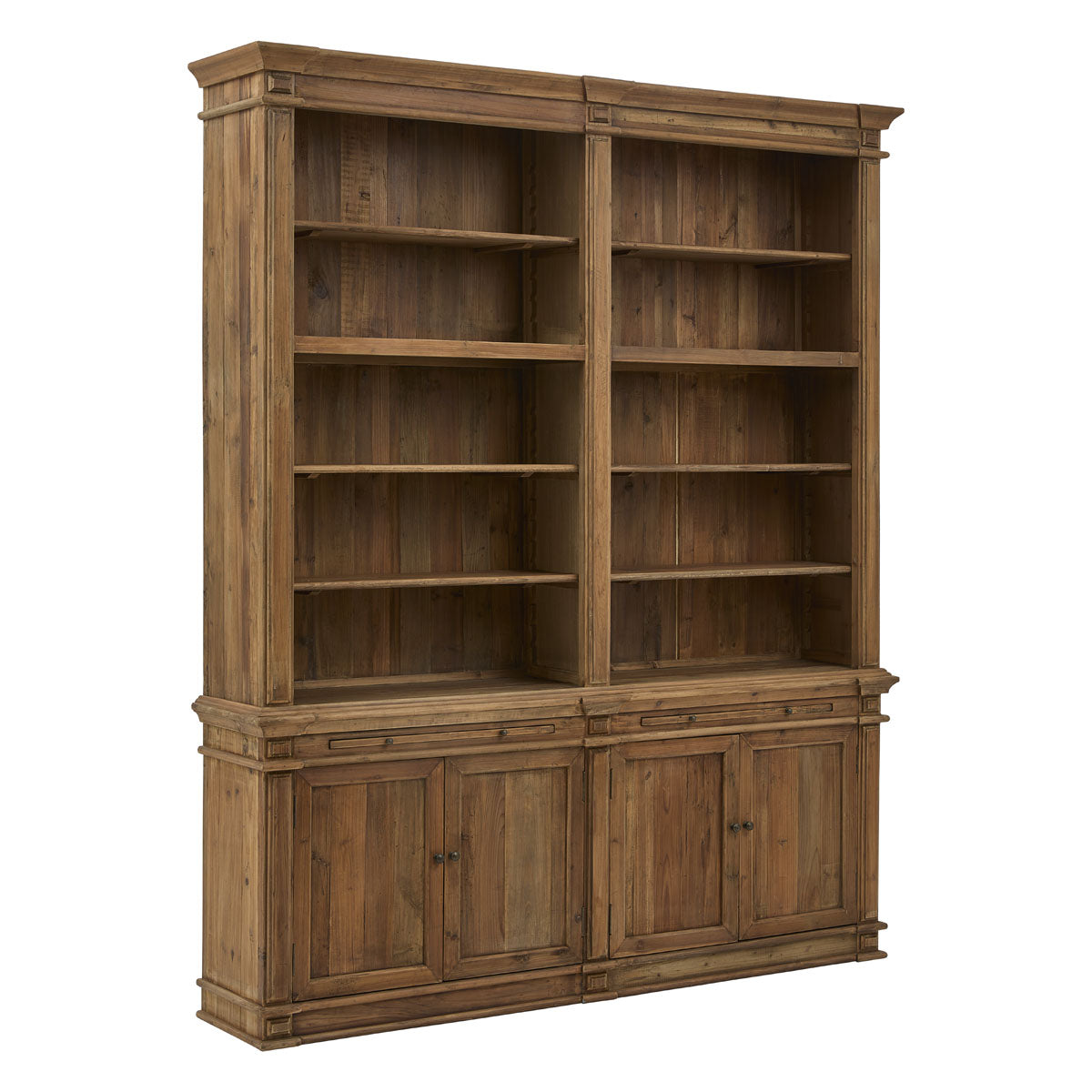 Double Bookcase in Reclaimed Pine