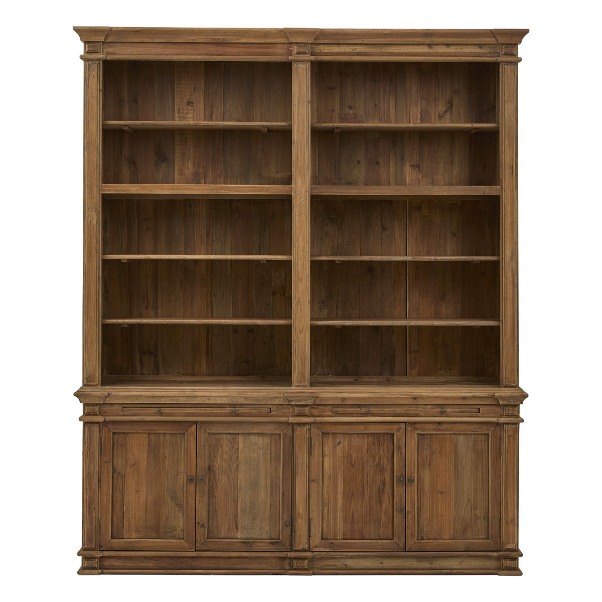 Double Bookcase in Reclaimed Pine