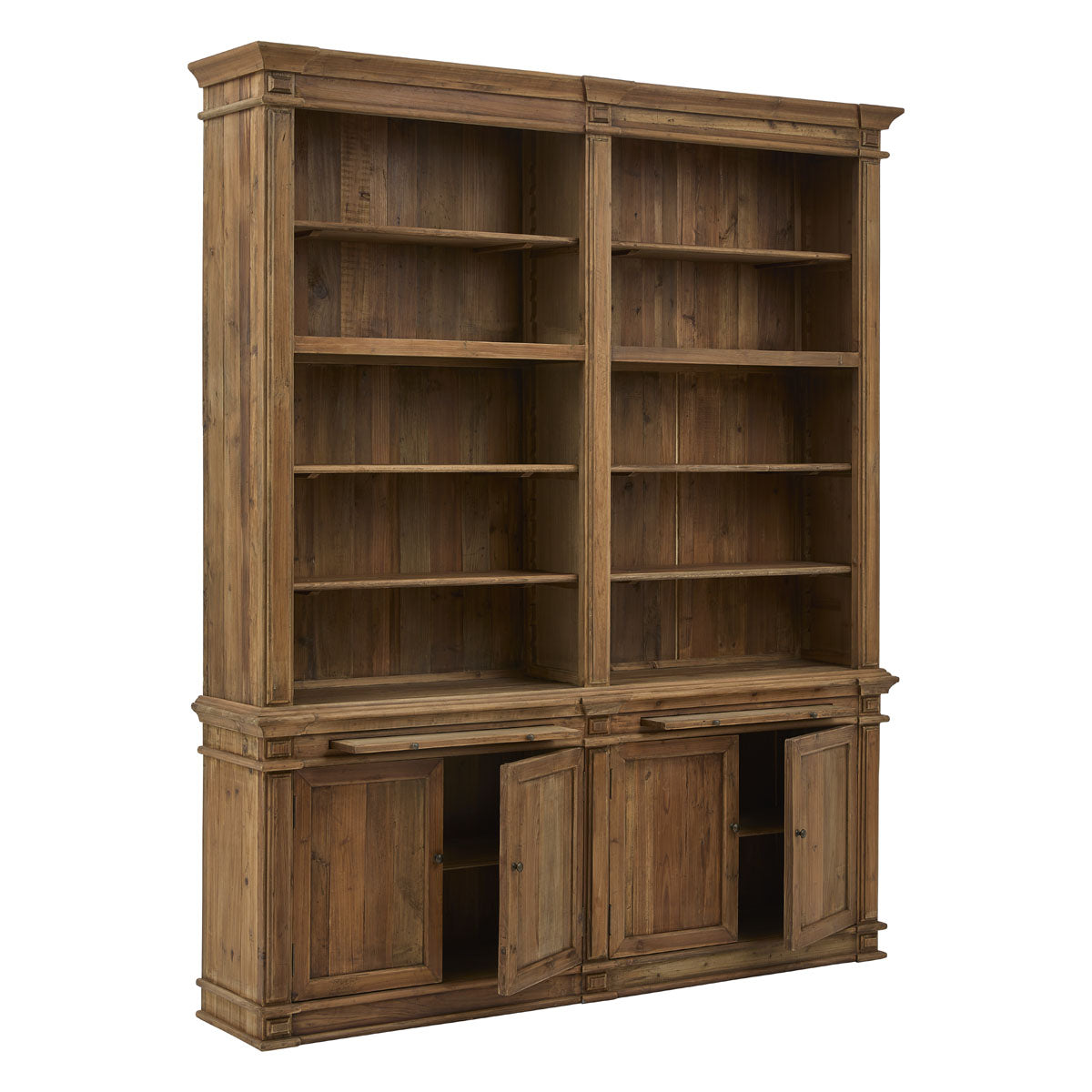 Double Bookcase in Reclaimed Pine