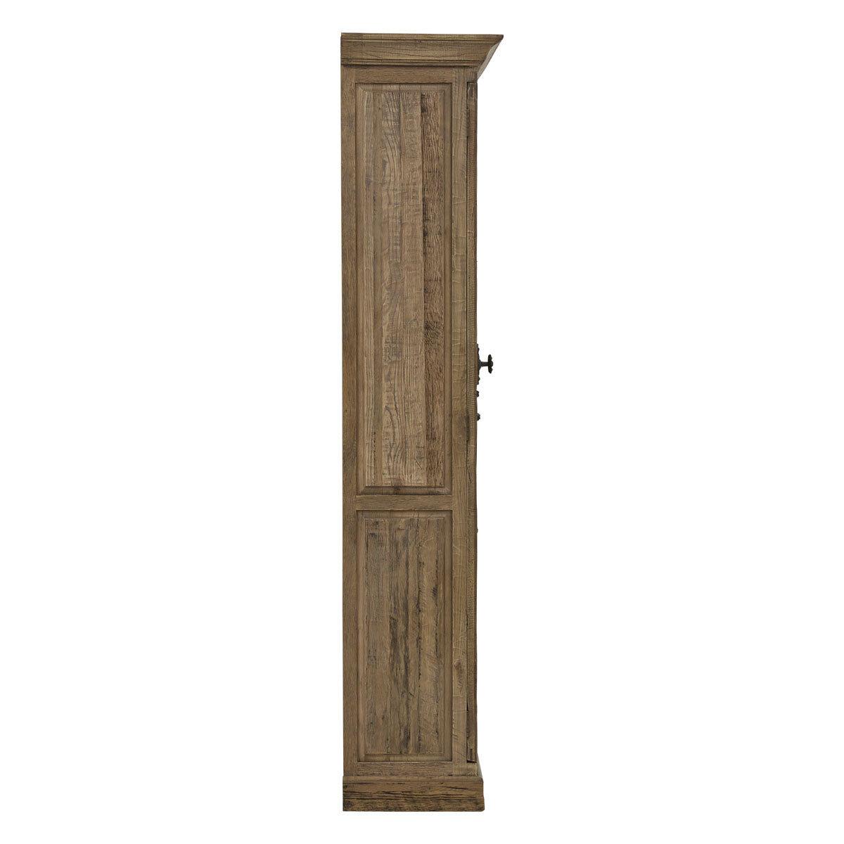 Oak Cabinet with Distressed Shelving