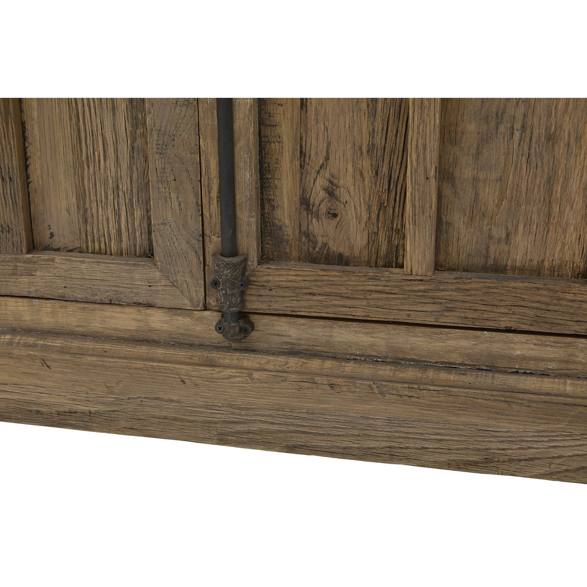 Oak Cabinet with Distressed Shelving