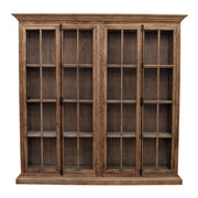 Four Door Bookcase in Natural Old Oak