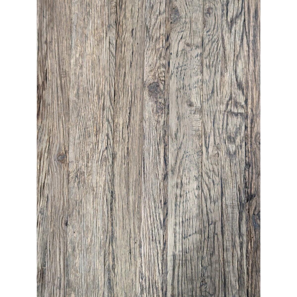 Reclaimed oak nesting coffee tables with open rectilinear bases