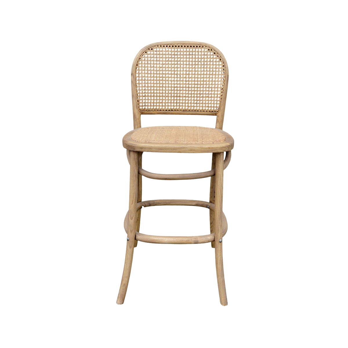 Oak Counter Chair w Cane Back